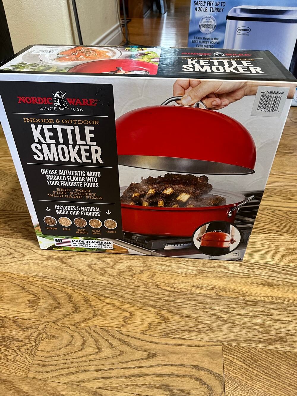Nordic Ware Deluxe Kettle Smoker Set With 5 Woodchip Varieties Stovetop BBQ Kit